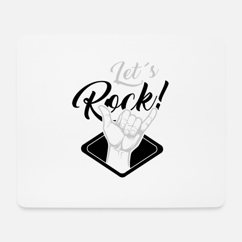 Let´s Rock - Mousepad (Querformat) - Weiß