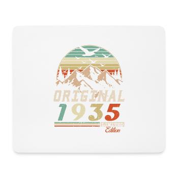 1935 vintage anniversaire rétro vintage cadeau - Tapis de souris (format paysage) - blanc - Devant