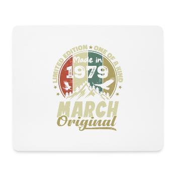 März 1979 Geburtstagsgeschenk Limitierte Auflage - Mousepad (Querformat) - Weiß - Vorne