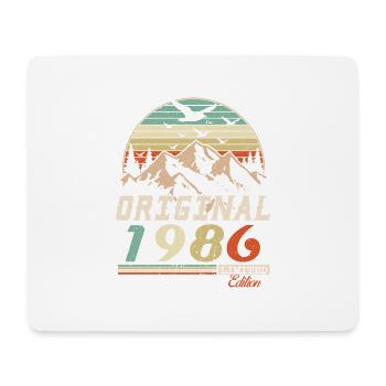 1986 vintage anniversaire rétro vintage cadeau - Tapis de souris (format paysage) - blanc - Devant