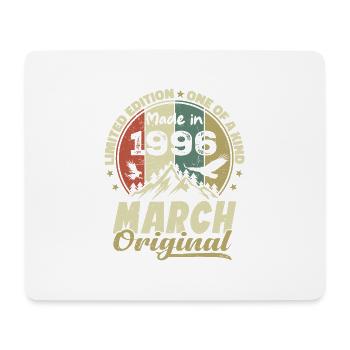 März 1996 Geburtstagsgeschenk in limitierter Auflage - Mousepad (Querformat) - Weiß - Vorne