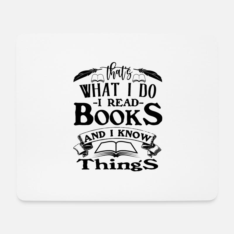 reading read books - Mouse Pad (horizontal) - white