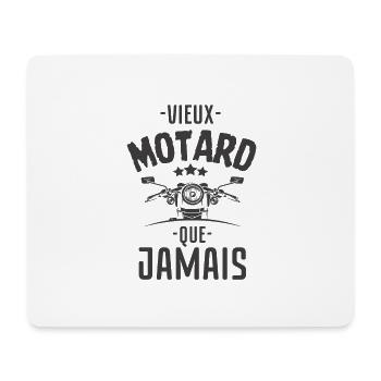 Vieux motard que jamais 2 - Tapis de souris (format paysage) - blanc - Devant