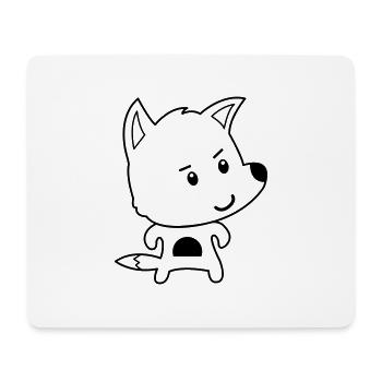 fuchs comic - Mousepad (Querformat) - Weiß - Vorne