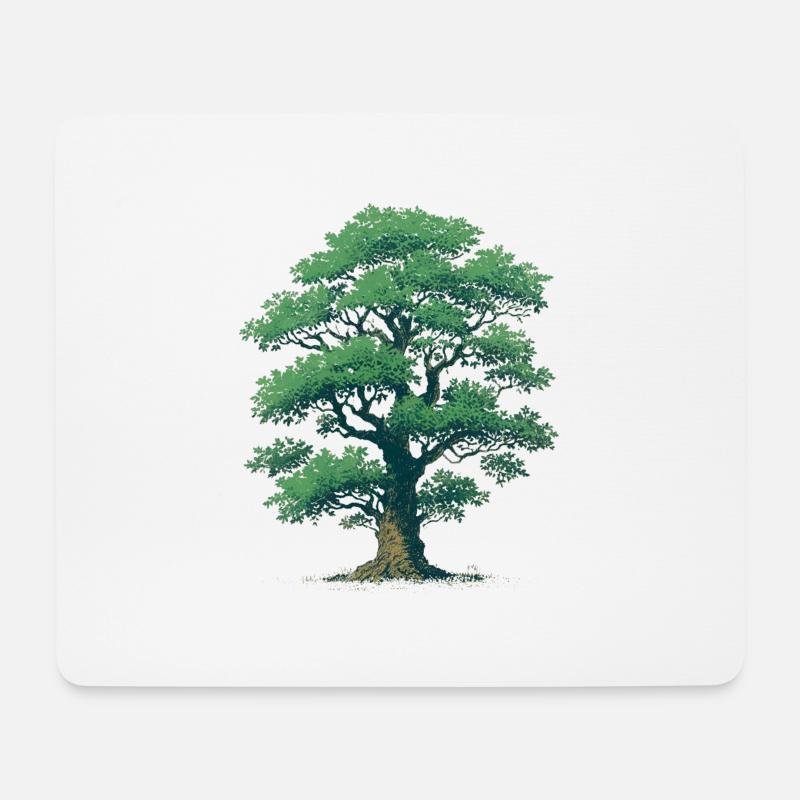 Baum - Mousepad (Querformat) - Weiß