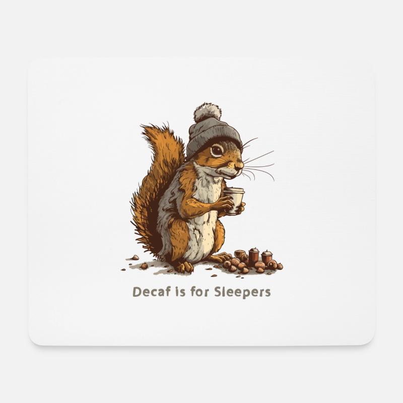 Entkoffeiniertes Eis für Schläfer - Mousepad (Querformat) - Weiß