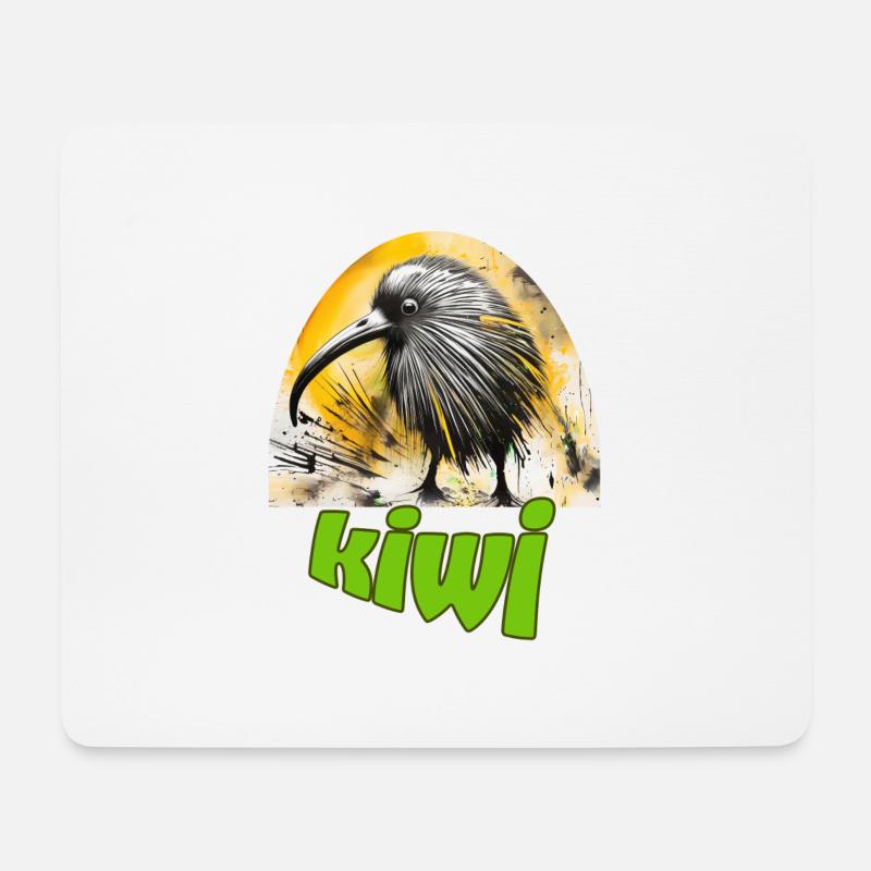 kiwi-vogel - Mousepad (Querformat) - Weiß