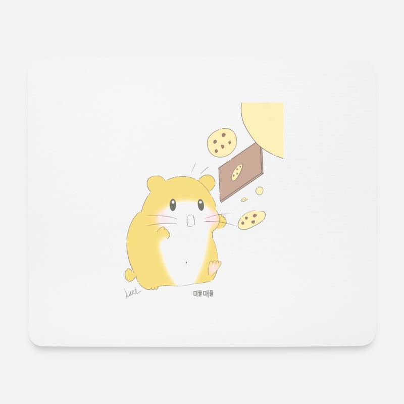 Backen Hamster Korea - Mousepad (Querformat) - Weiß