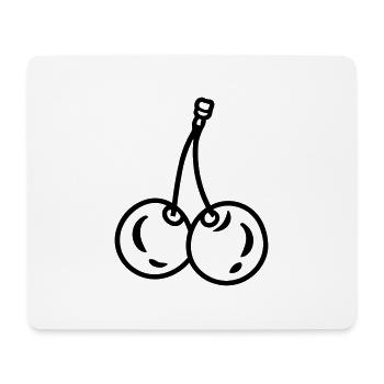 cerise - Tapis de souris (format paysage) - blanc - Devant