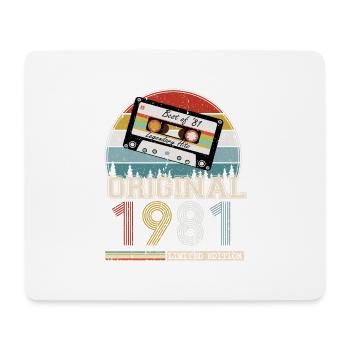 Jahrgang 1981 43 Jahre Jubiläumsgeschenk - Mousepad (Querformat) - Weiß - Vorne