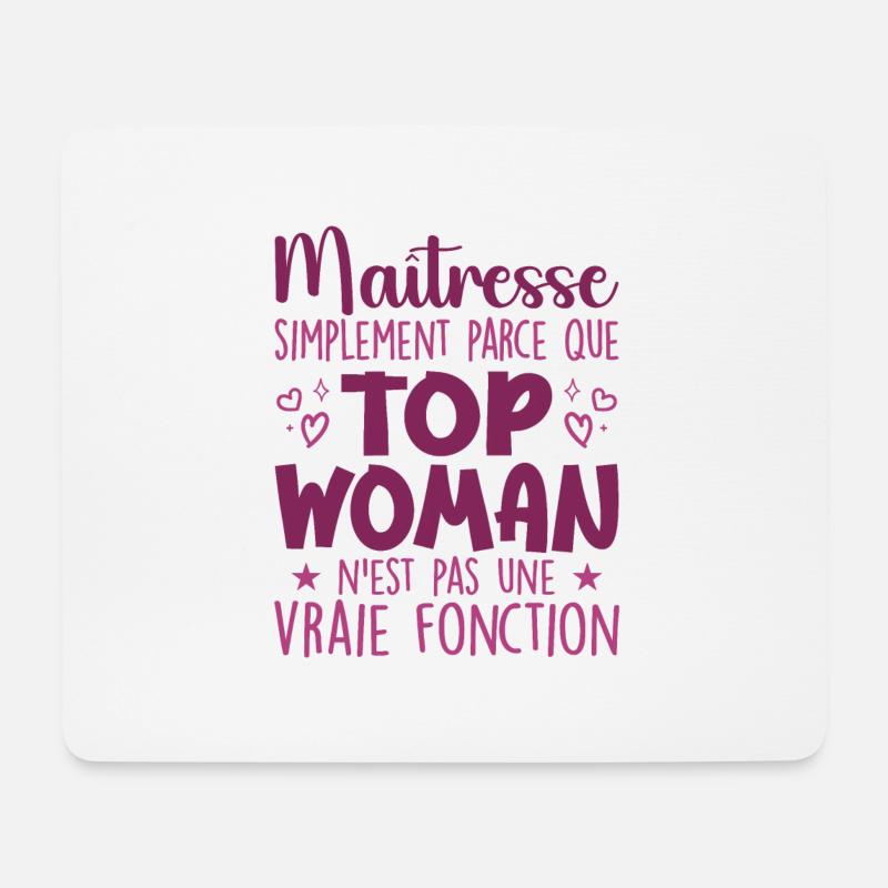 Herrin Top Frau - Herrin Geschenk - Mousepad (Querformat) - Weiß