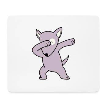dog dabbing 02 - Mousepad (Querformat) - Weiß - Vorne