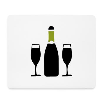 Symbole du vin rouge - Tapis de souris (format paysage) - blanc - Devant