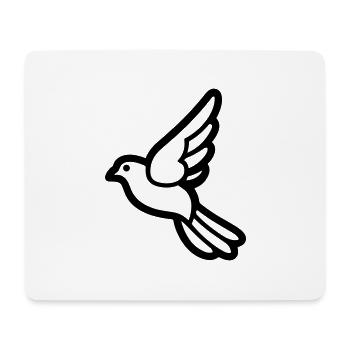 Taube - Mousepad (Querformat) - Weiß - Vorne