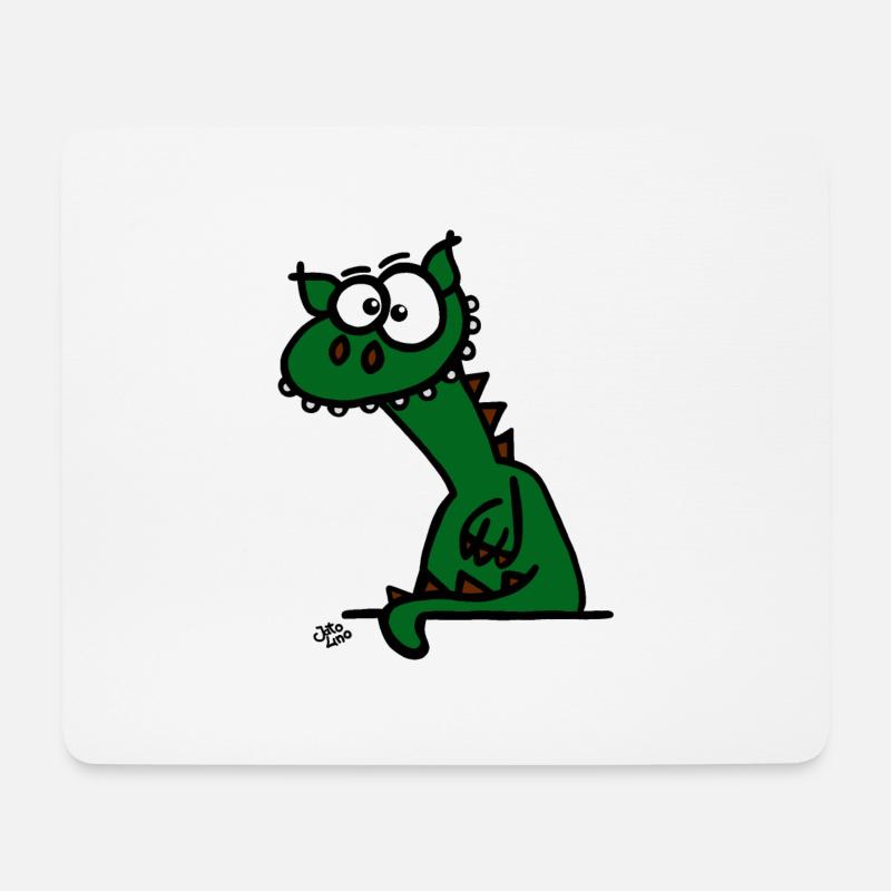 Der Drache - Mousepad (Querformat) - Weiß