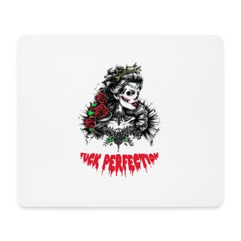 Skull, lady, beauty is relative - Mouse Pad (horizontal) - white - Front