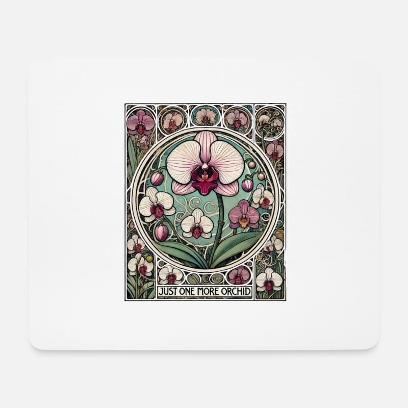 Just one more Orchid - Mouse Pad (horizontal) - white