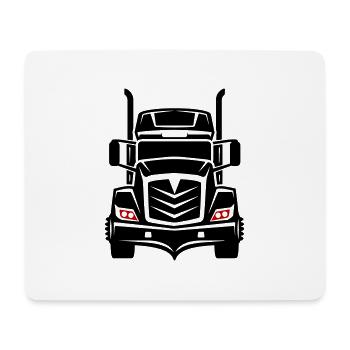 Trucker Truck Driver Icon - Mouse Pad (horizontal) - white - Front