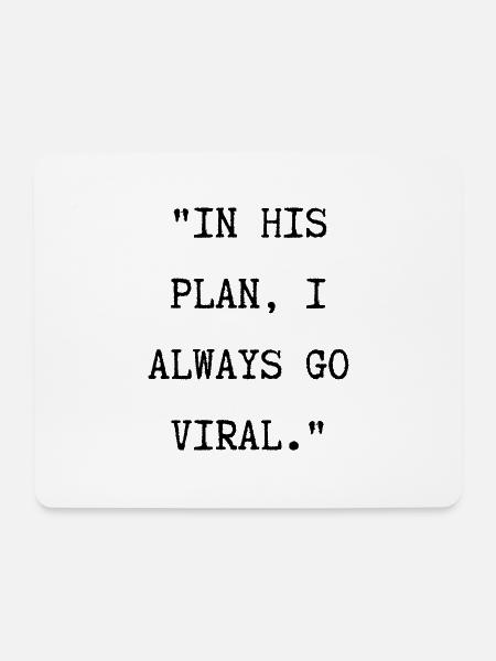 In his plan... - Mousepad (Querformat) - Weiß