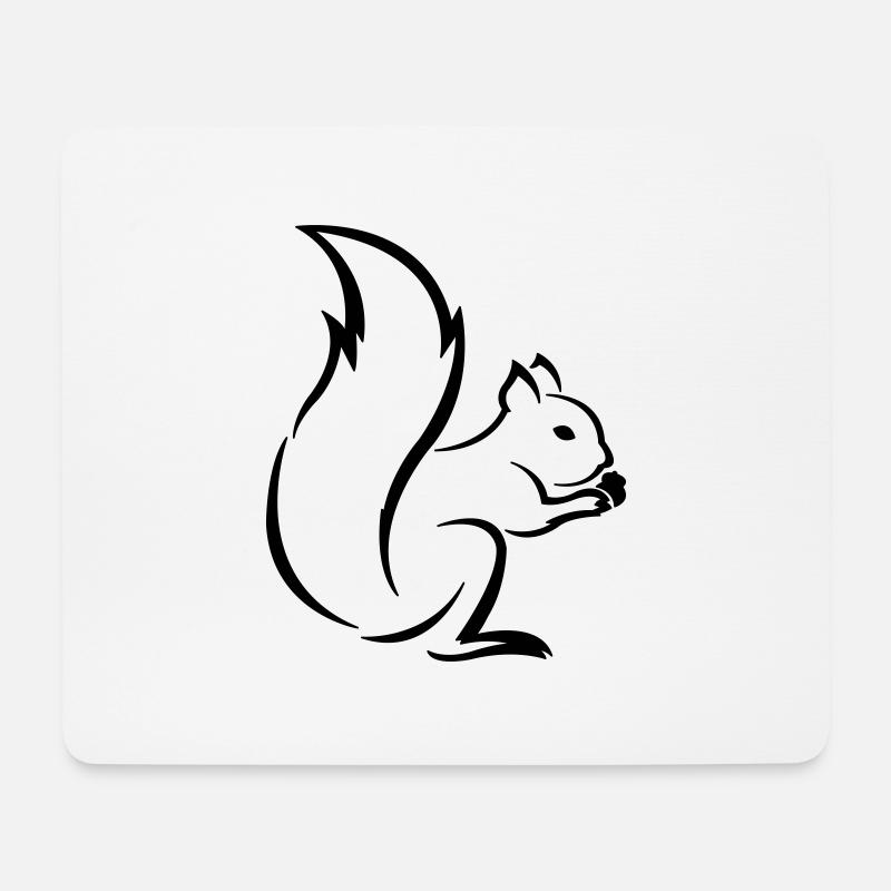 Eichhörnchen - Mousepad (Querformat) - Weiß