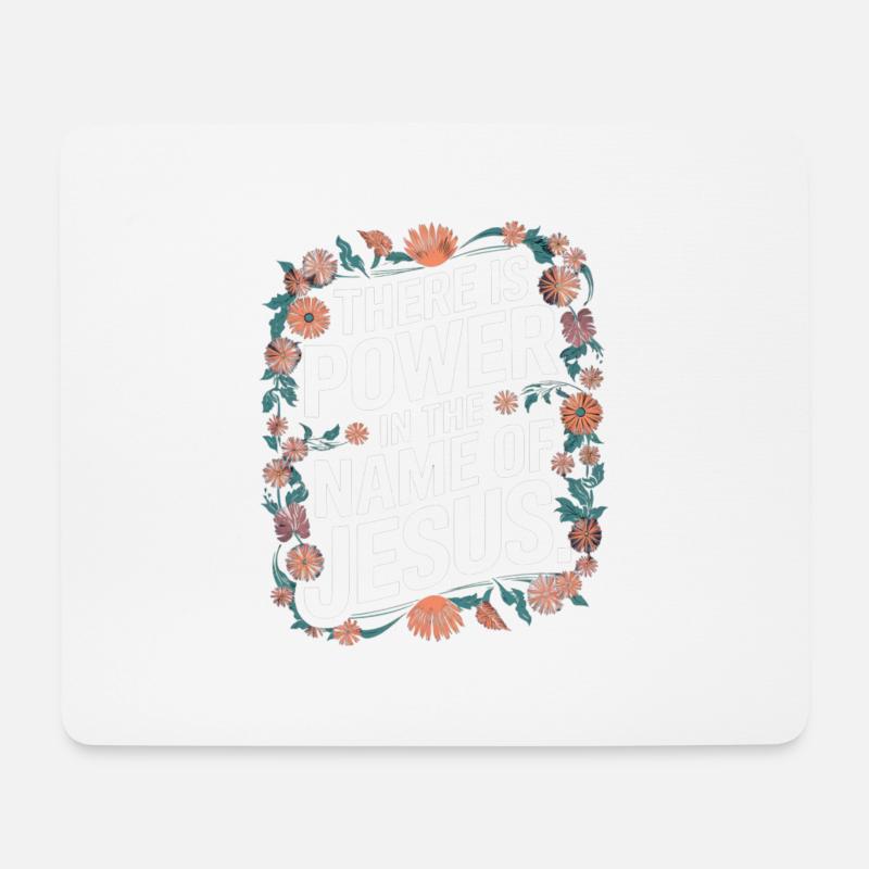 Jesus gibt Kraft Geschenk für Christen Klassisches - Mousepad (Querformat) - Weiß