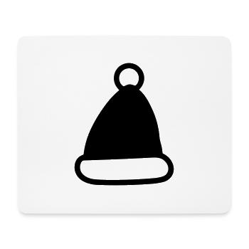 bonnet de noel - Tapis de souris (format paysage) - blanc - Devant