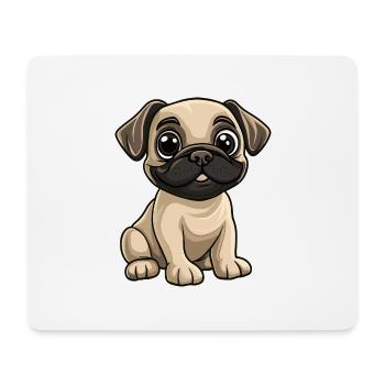 Bullmastiff Dog Comic Cute - Mouse Pad (horizontal) - white - Front