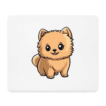 Zwergspitz Hund Comic Niedlich Pomeranian - Mousepad (Querformat) - Weiß - Vorne