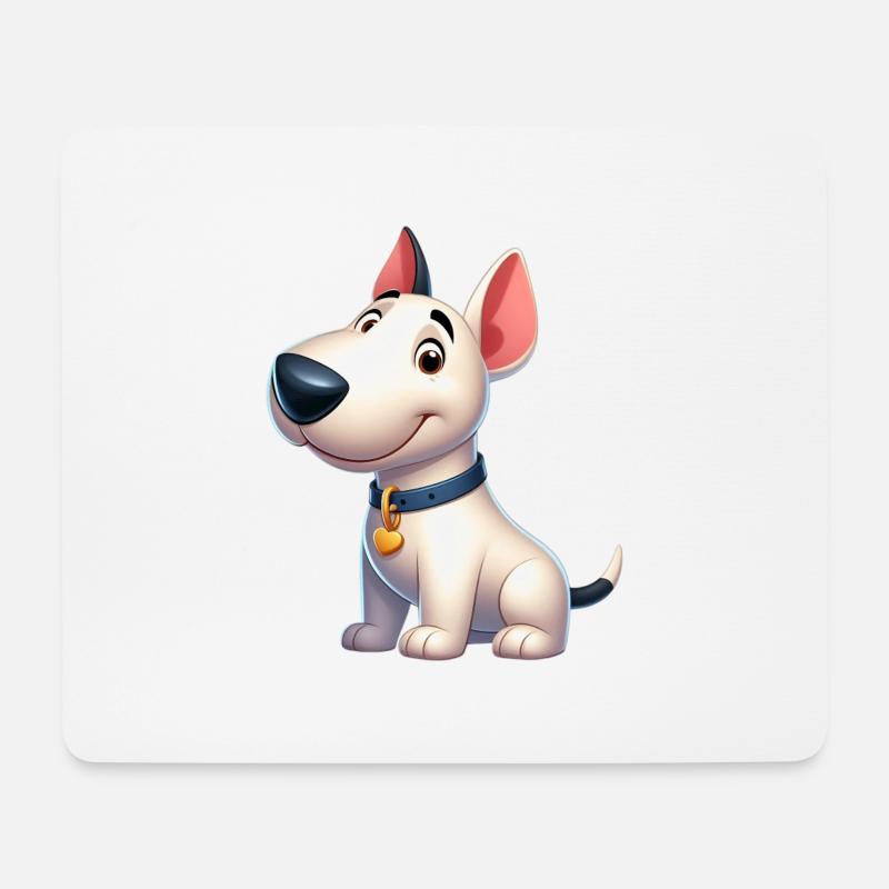 Bull Terrier 5 - Mouse Pad (horizontal) - white