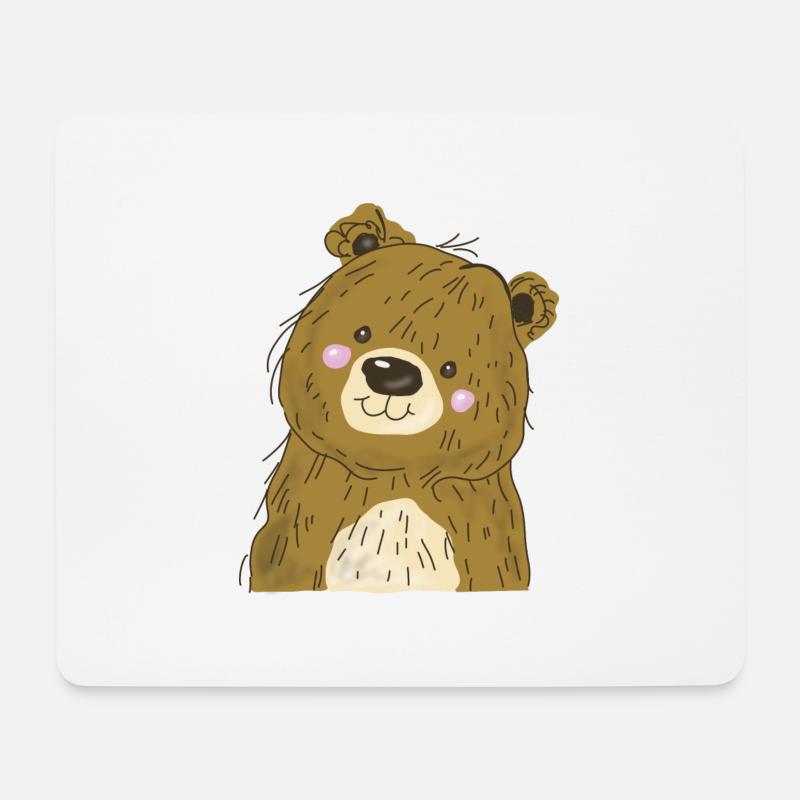 Bear cub - Mouse Pad (horizontal) - white