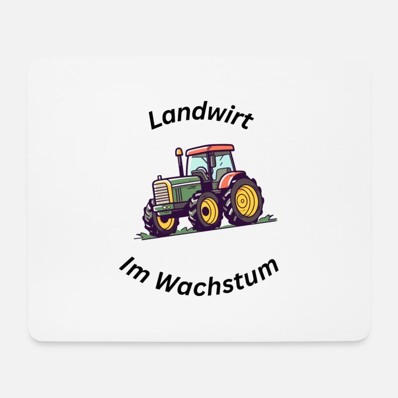 Landwirt im Wachstum - Mousepad (Querformat) - Weiß