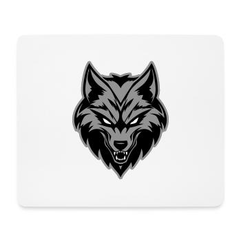 Wolf Kopf Symbol - Mousepad (Querformat) - Weiß - Vorne
