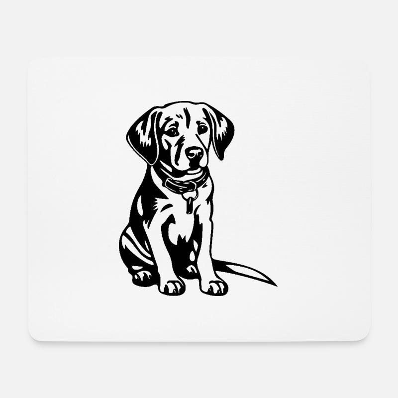 Beagle Hund - Mousepad (Querformat) - Weiß