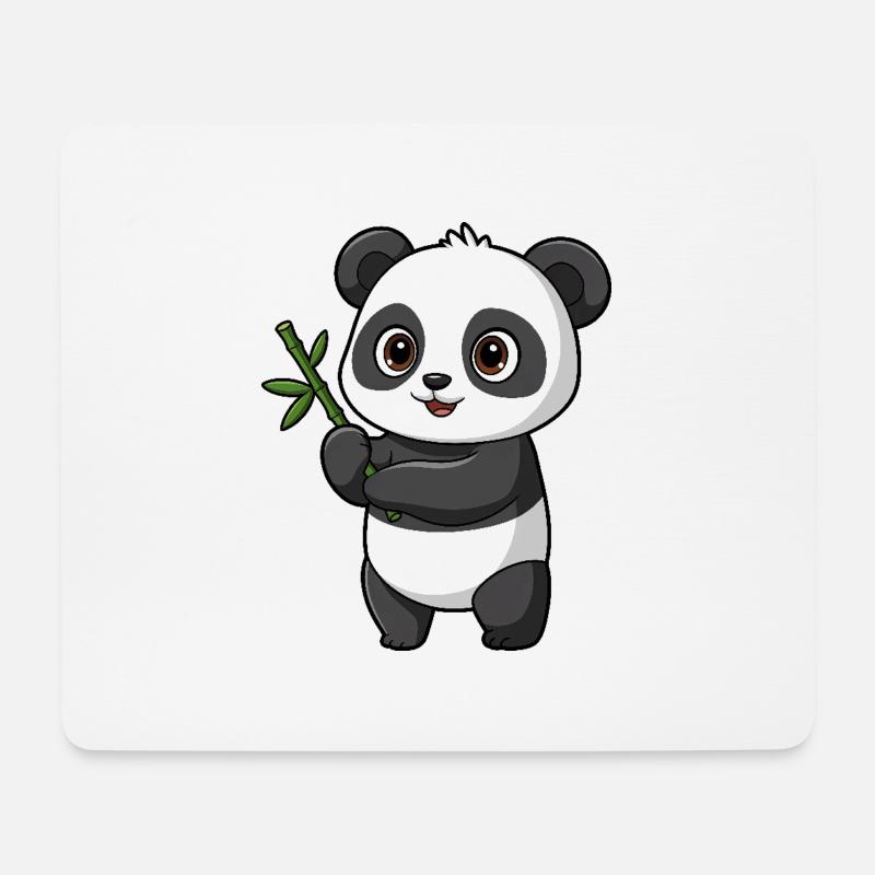 Kawaii Panda Bear - Mouse Pad (horizontal) - white