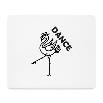 Fancy Flamingo with hat - Dance Design - Mouse Pad (horizontal) - white - Front