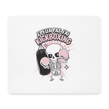 Je peux pas j'ai Kickboxing - Tapis de souris (format paysage) - blanc - Devant