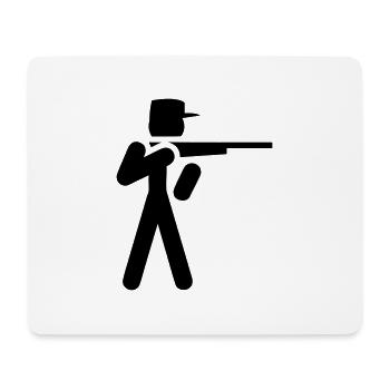 jäger - Mousepad (Querformat) - Weiß - Vorne