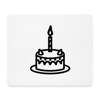 Gateau d'anniversaire - Tapis de souris (format paysage) - blanc - Devant