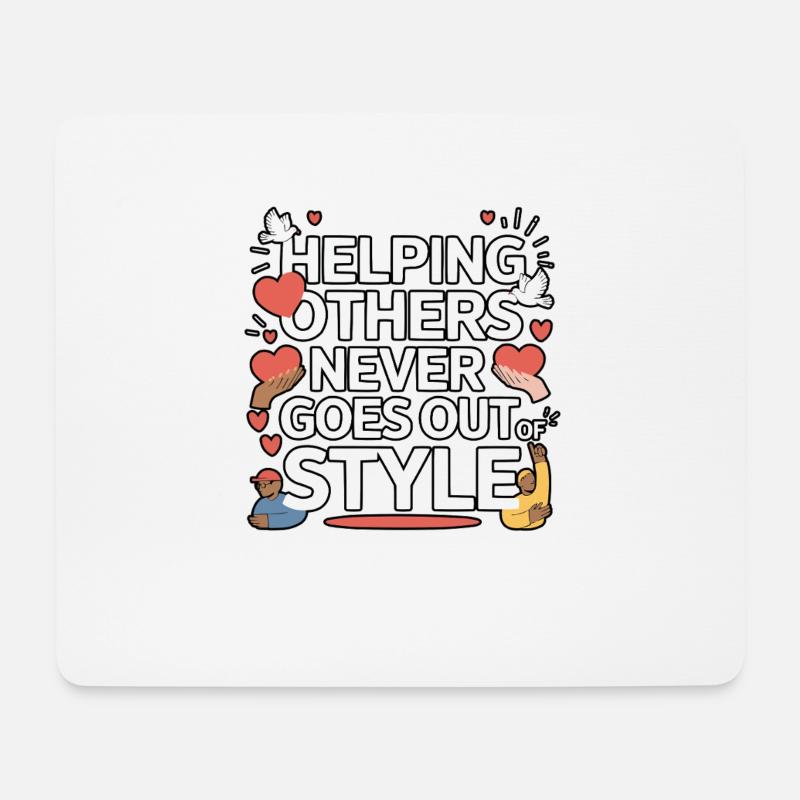 Mitgefühl Menschlichkeit Motivation Empathie Güte - Mousepad (Querformat) - Weiß