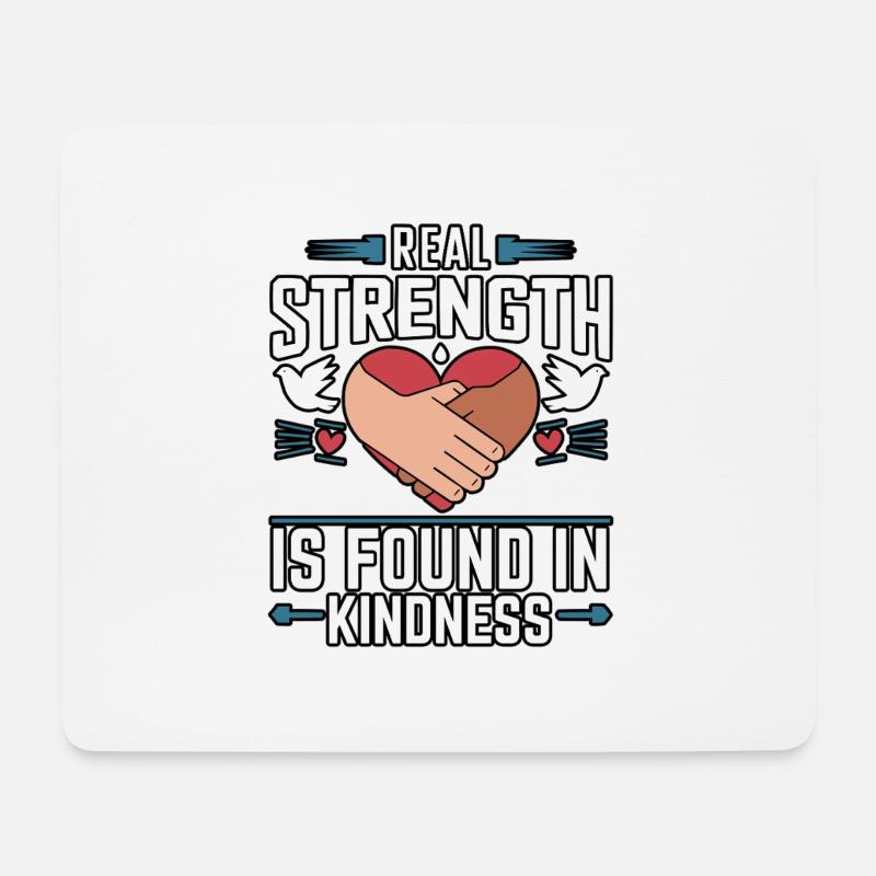 Mitgefühl Menschlichkeit Motivation Empathie Güte - Mousepad (Querformat) - Weiß