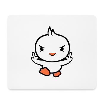 oiseau méchant majeur montrer mauvais garçon courant cool - Tapis de souris (format paysage) - blanc - Devant