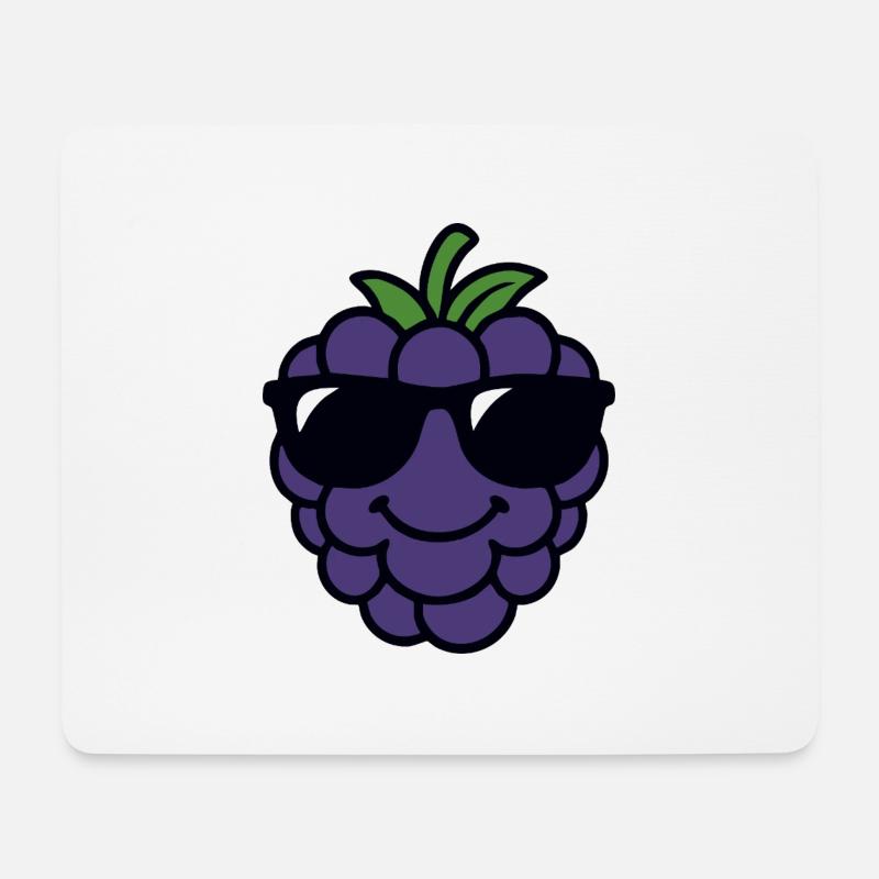 Brombeer-Kopf - Mousepad (Querformat) - Weiß