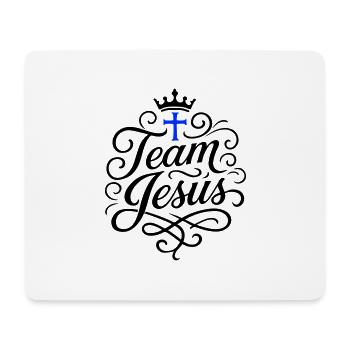Team Jesus Cross - Mouse Pad (horizontal) - white - Front