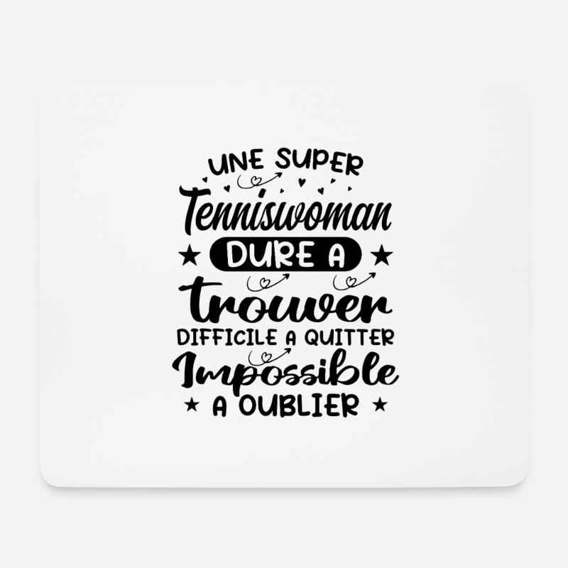 Eine super Tennisfrau - Tennisfrauen Geschenk - Mousepad (Querformat) - Weiß