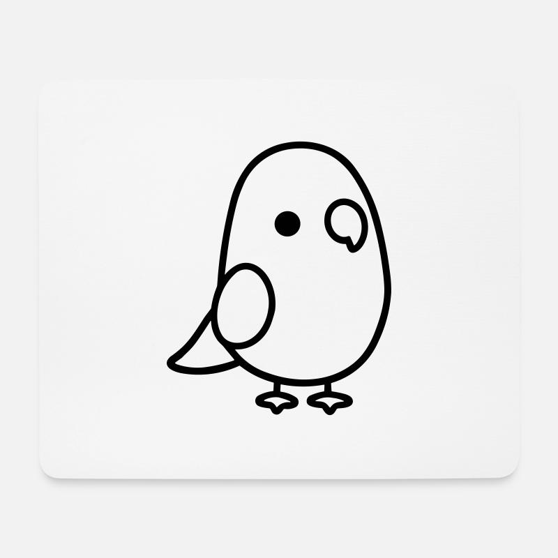 Papagei - Mousepad (Querformat) - Weiß
