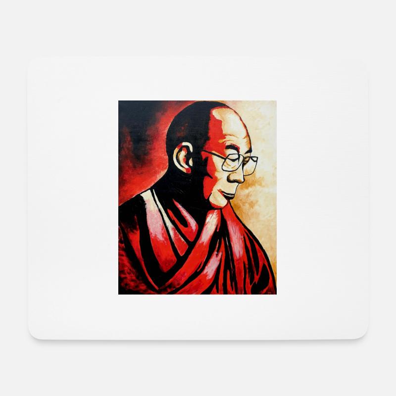 Dalai Lama - Mousepad (Querformat) - Weiß