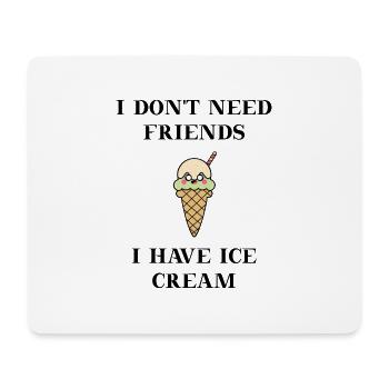 Eis Eiscreme Ice cream Geschenkidee Essen süß - Mousepad (Querformat) - Weiß - Vorne