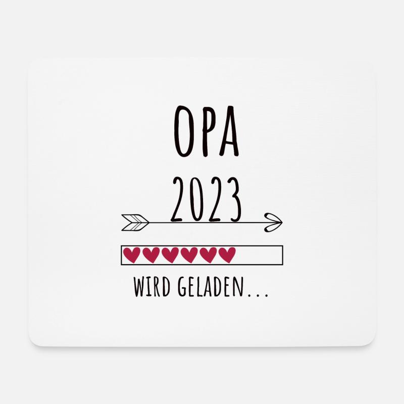 Opa 2023 Schwangerschaft Großvater Geschenk - Mousepad (Querformat) - Weiß
