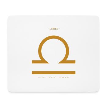 STERNZEICHEN Waage -gold- - Mousepad (Querformat) - Weiß - Vorne