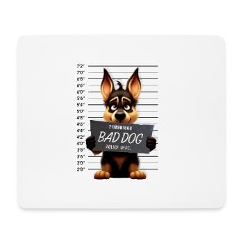 Bad Dog German Shepherd Schäferhund - Mousepad (Querformat) - Weiß - Vorne